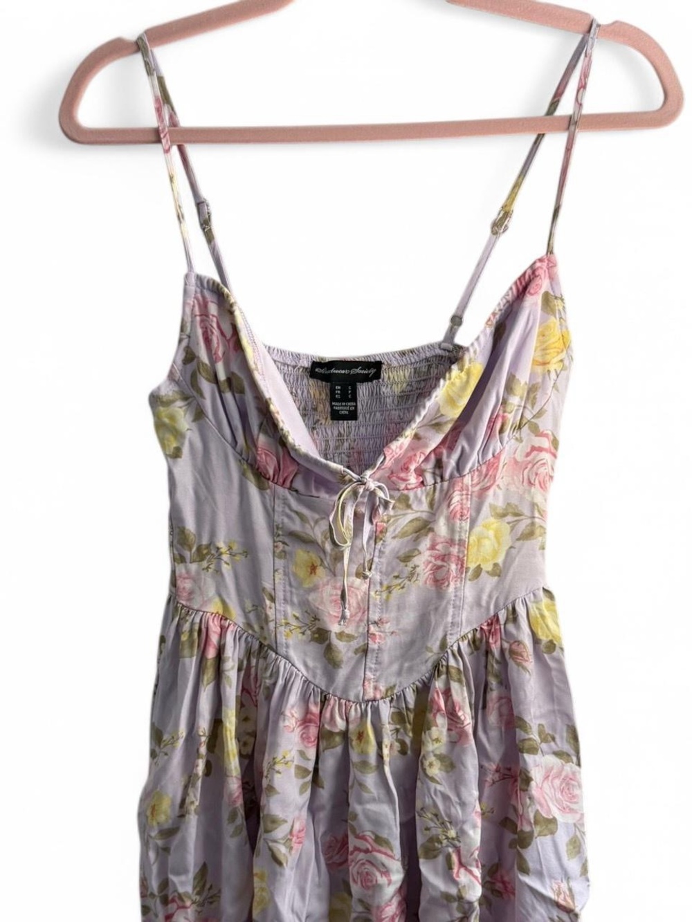 Abercrombie & Fitch Style Lavender Floral Tie-Front Cami Top
